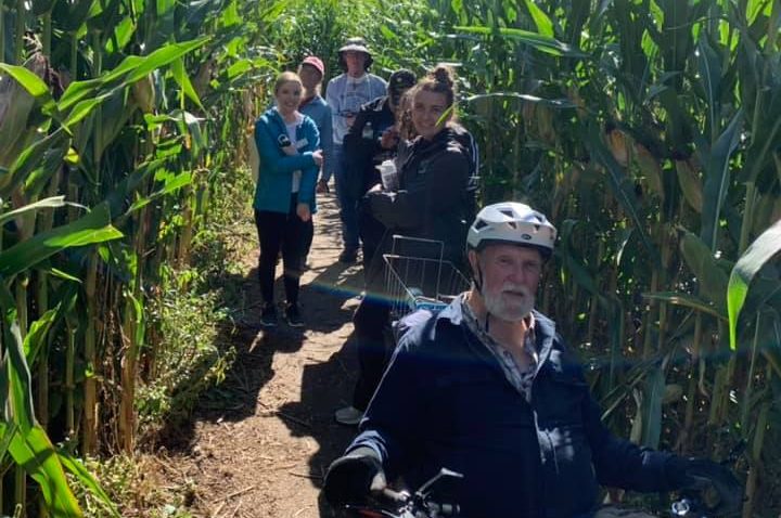 Veterans in corn maze