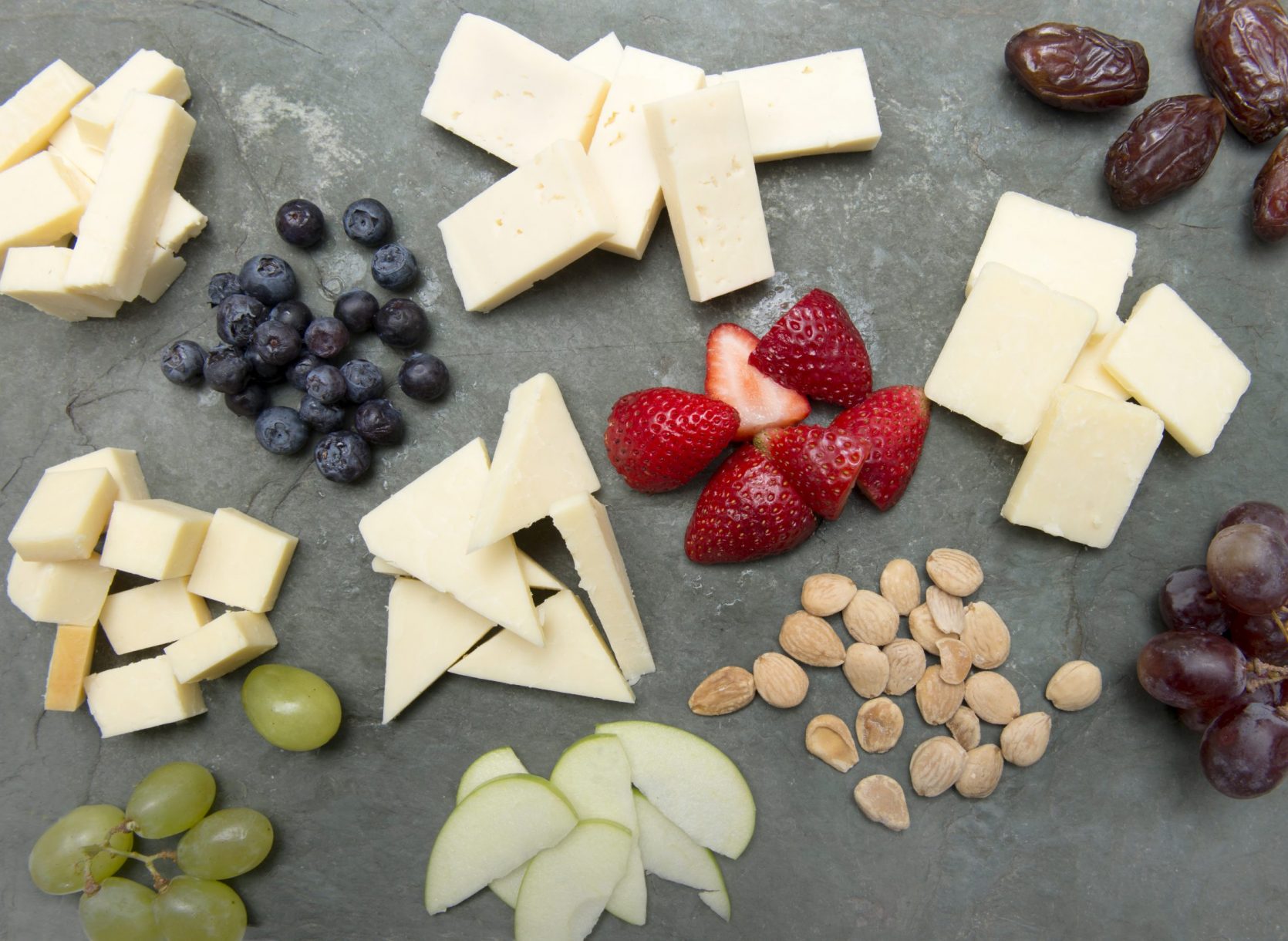 Cheese and berries