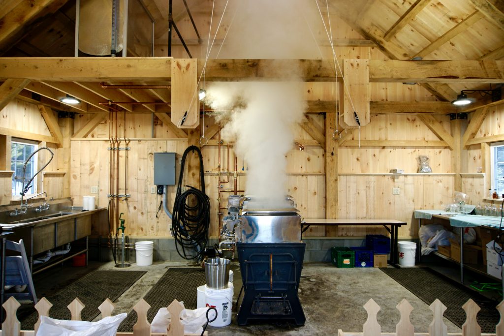 steam in the pineland farms sugar house