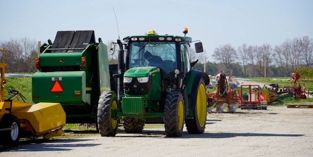 Farm equipment at the Pineland Farms Produce Division